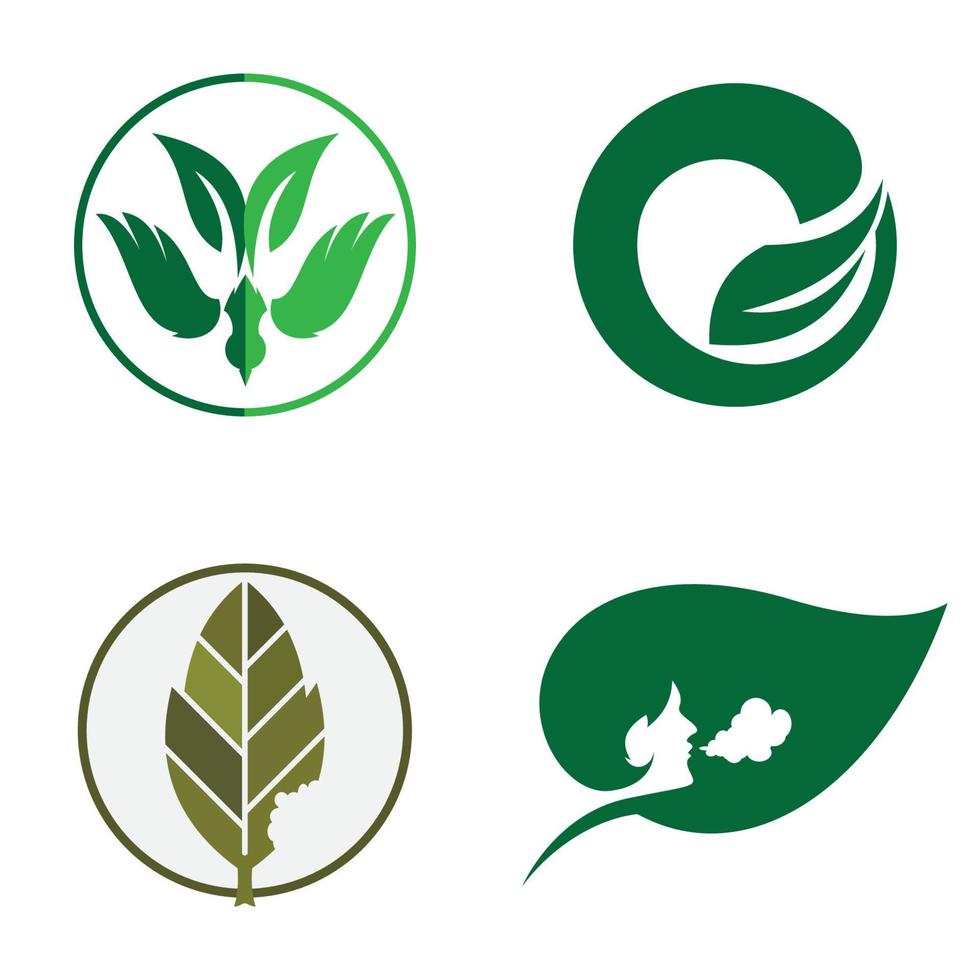leaf vector illustration design icon logo