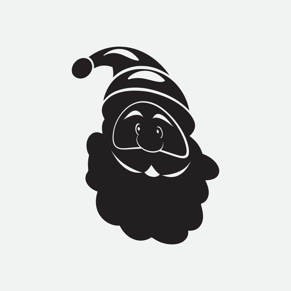 logotipo de icono de diseño de ilustraciones vectoriales de santa claus vector