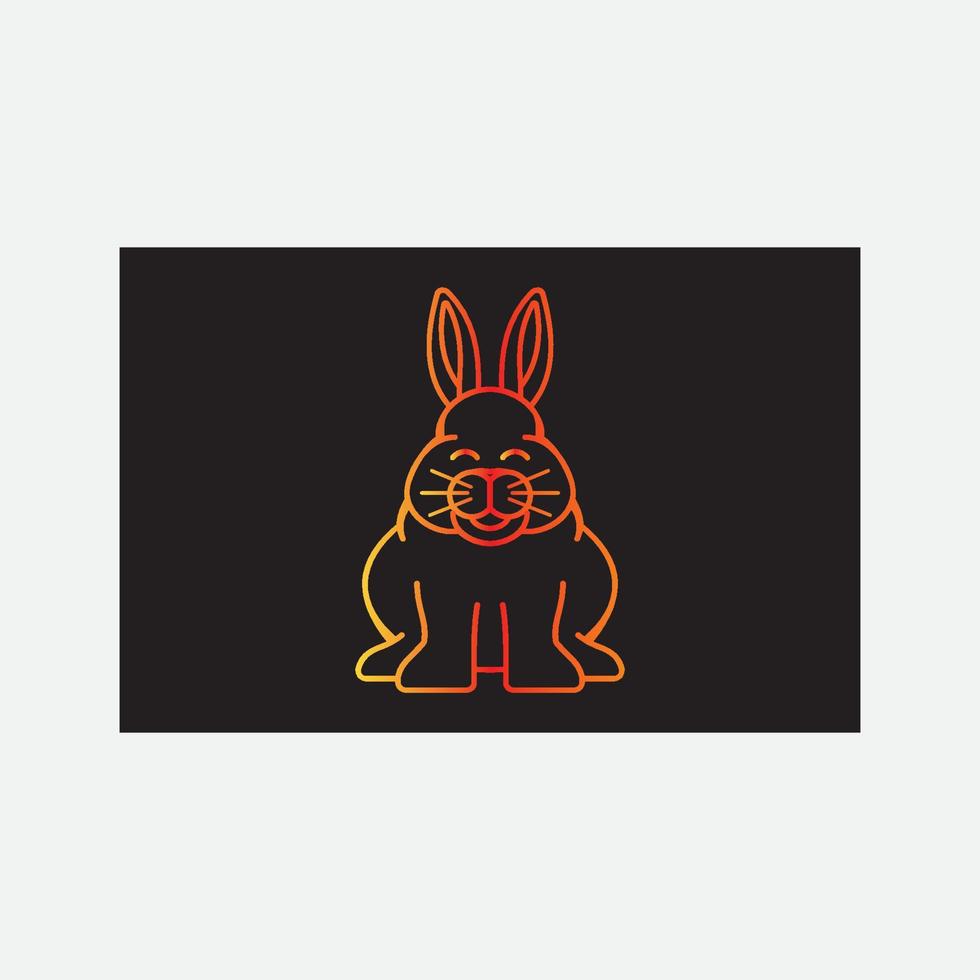 Rabbit vector icon illustration design