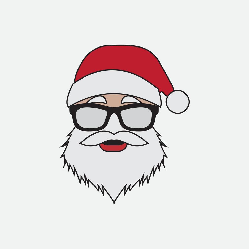 logotipo de icono de diseño de ilustraciones vectoriales de santa claus vector