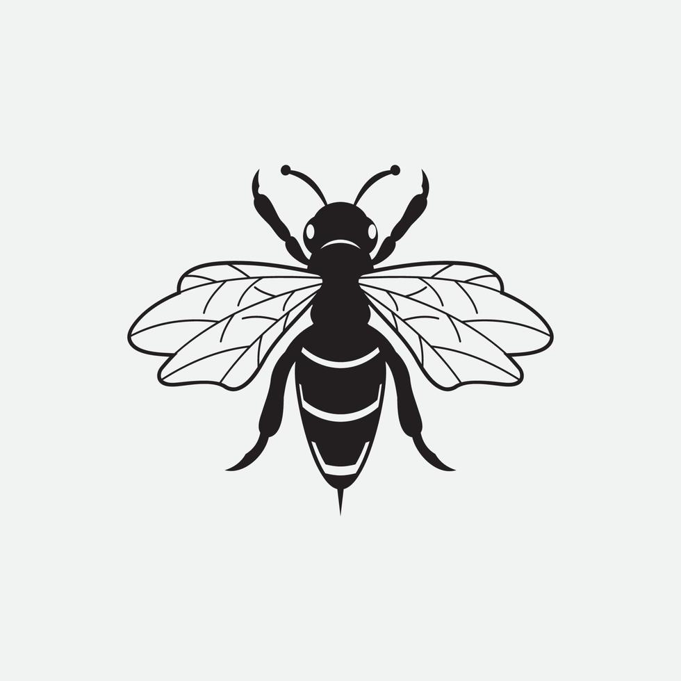 bee logo vector illustration design icon logo