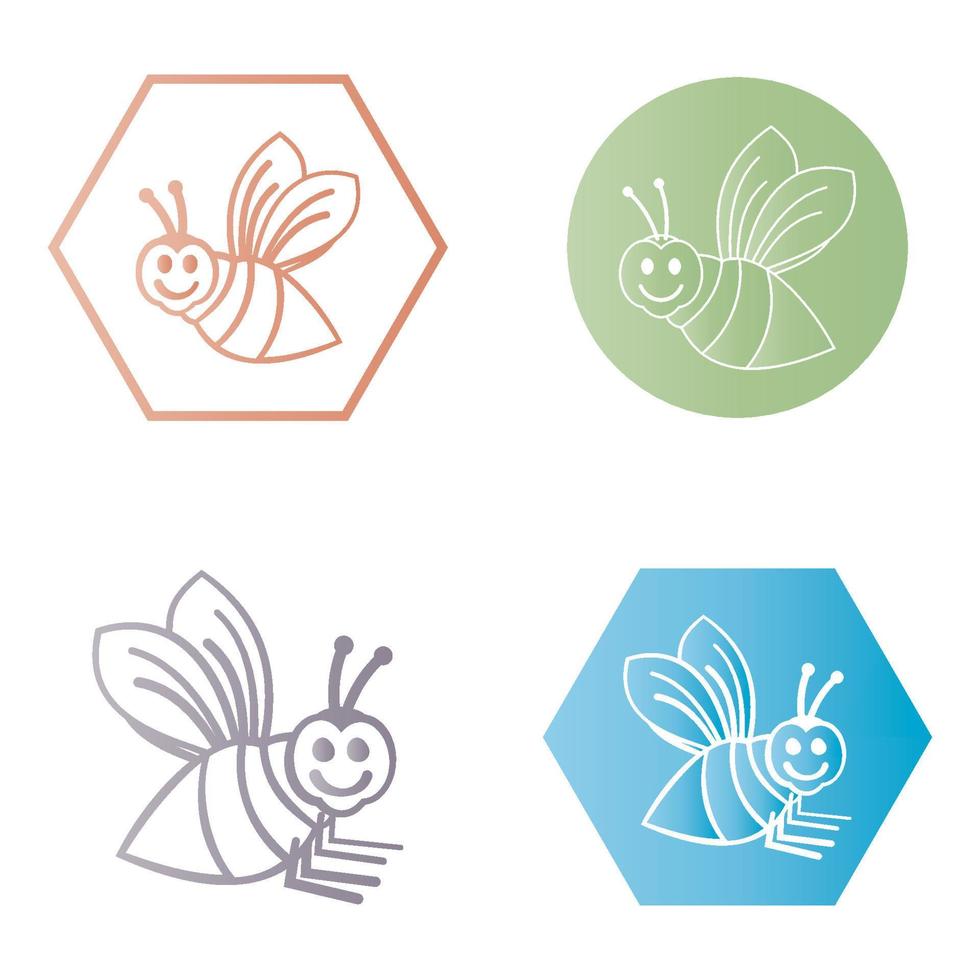 bee logo illustrations design icon vector