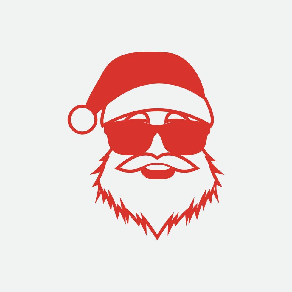 logotipo de icono de diseño de ilustraciones vectoriales de santa claus vector