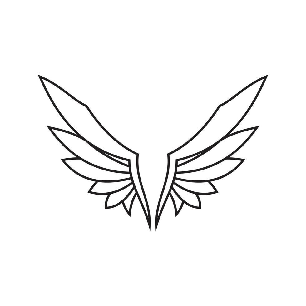 wings illustration design icon logo vector