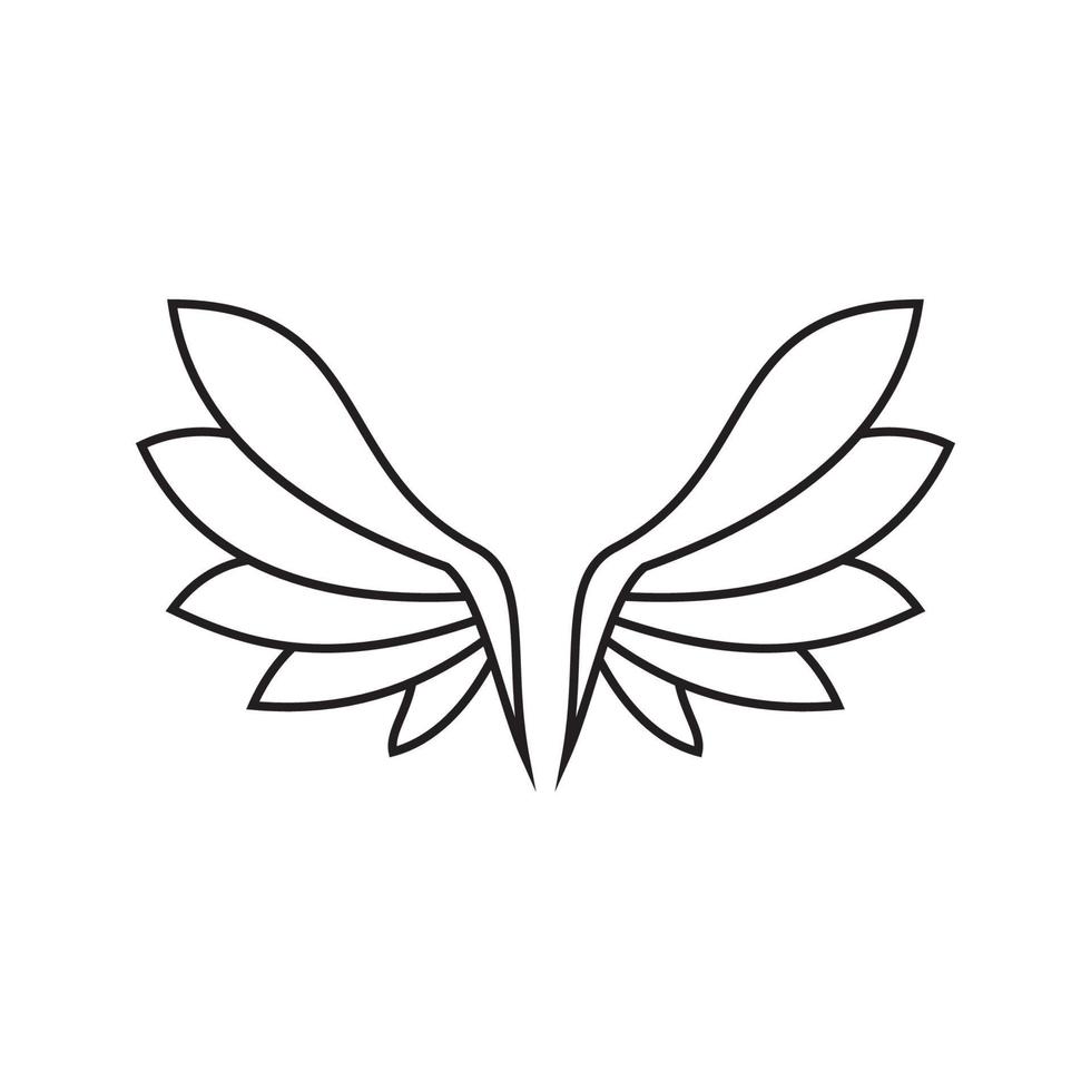 wings illustration design icon logo vector