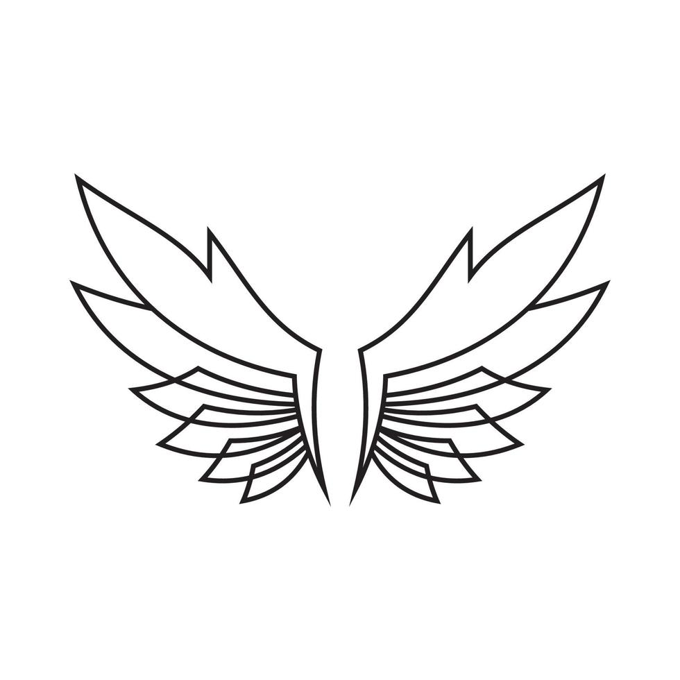 wings illustration design icon logo vector