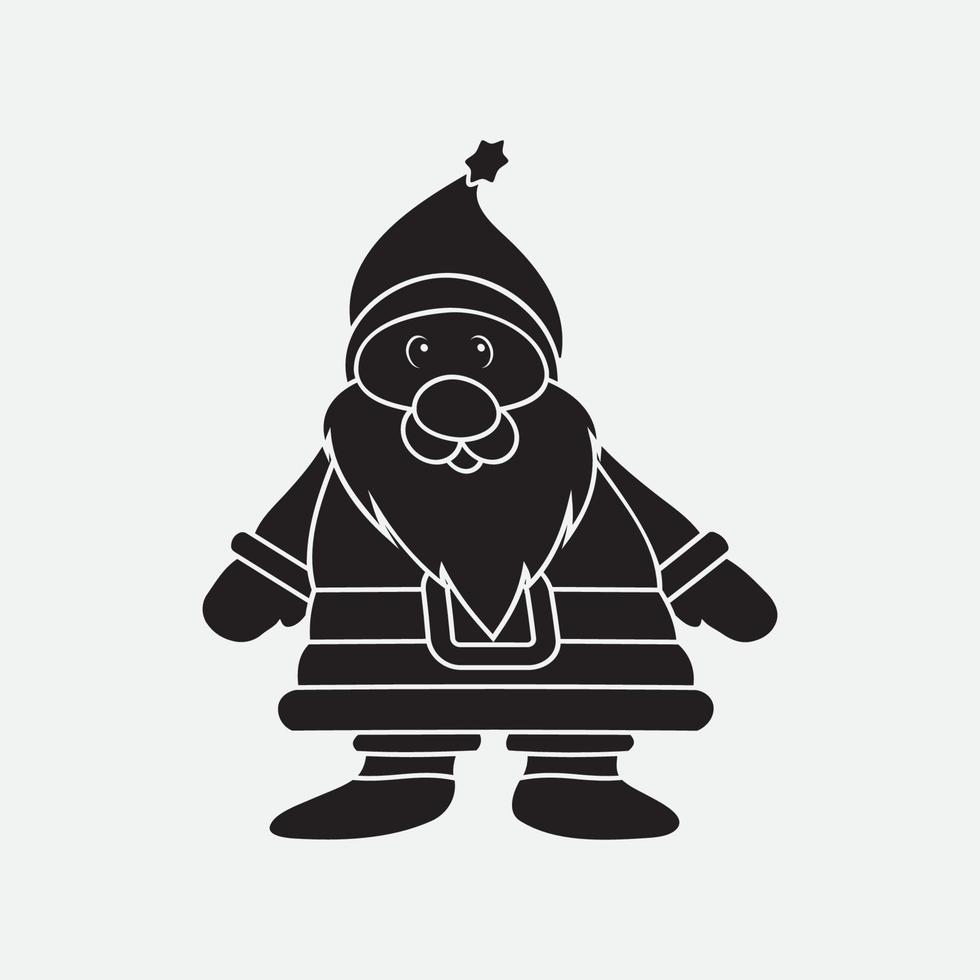 logotipo de icono de diseño de ilustraciones vectoriales de santa claus vector