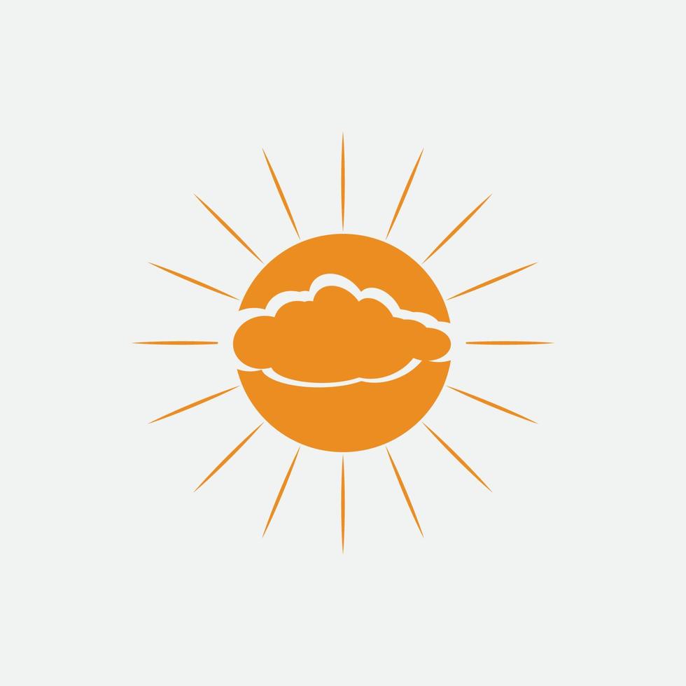 icono de ilustración de vector de sol