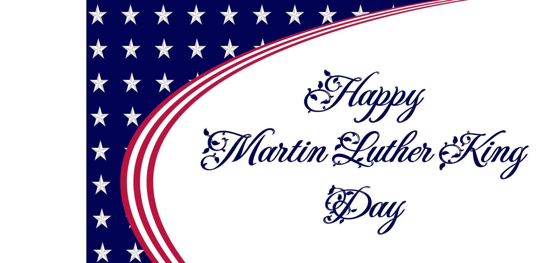 Happy Martin Luther King Day with US Flag white background vector