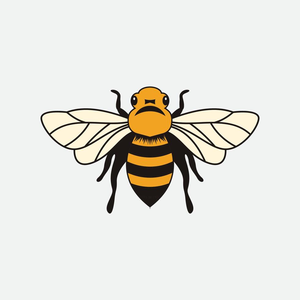 icono de diseño de ilustraciones de logotipo de abeja vector