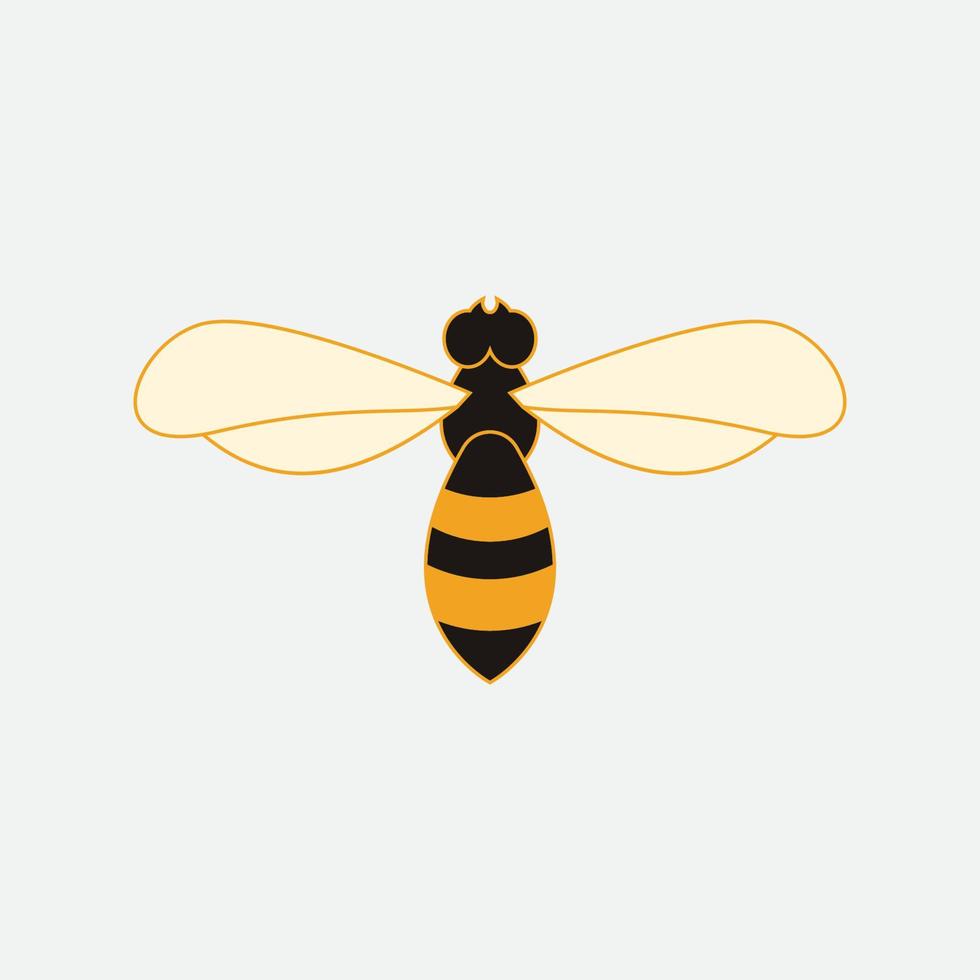 bee logo illustrations design icon vector