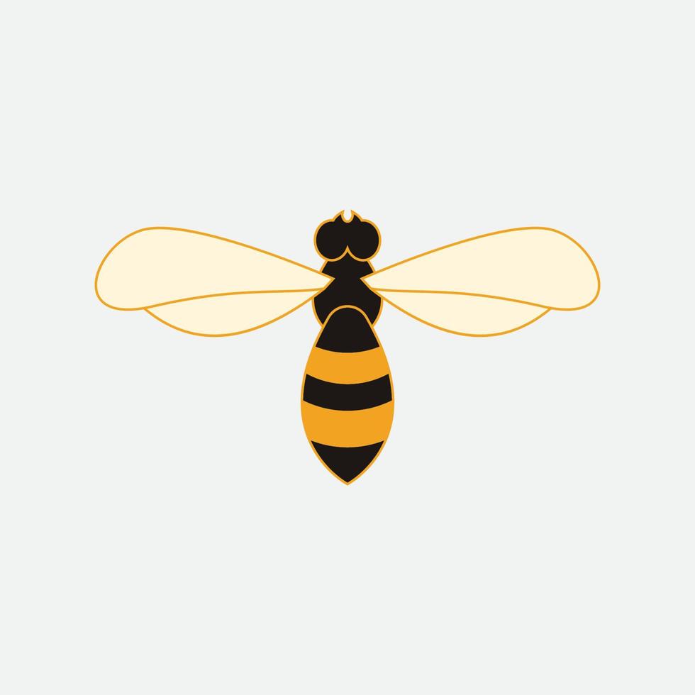 icono de diseño de ilustraciones de logotipo de abeja vector