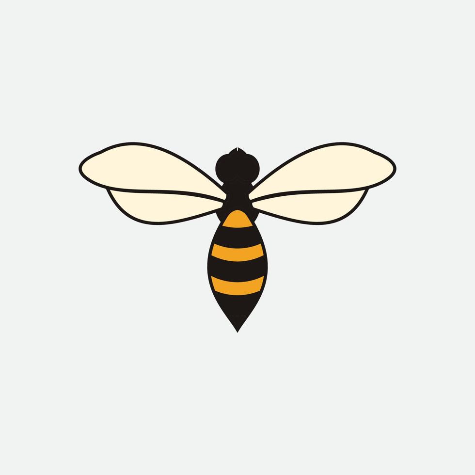 icono de diseño de ilustraciones de logotipo de abeja vector