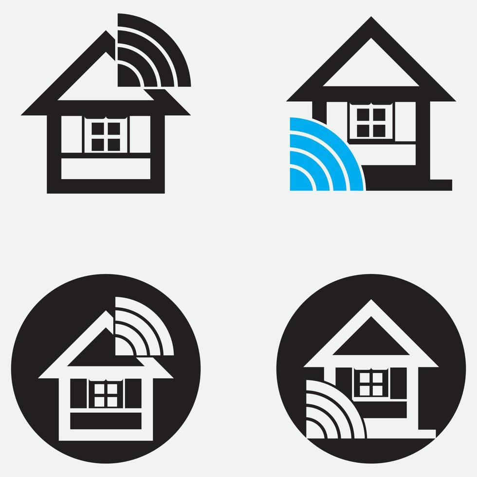 smart home logo vector illustrations design