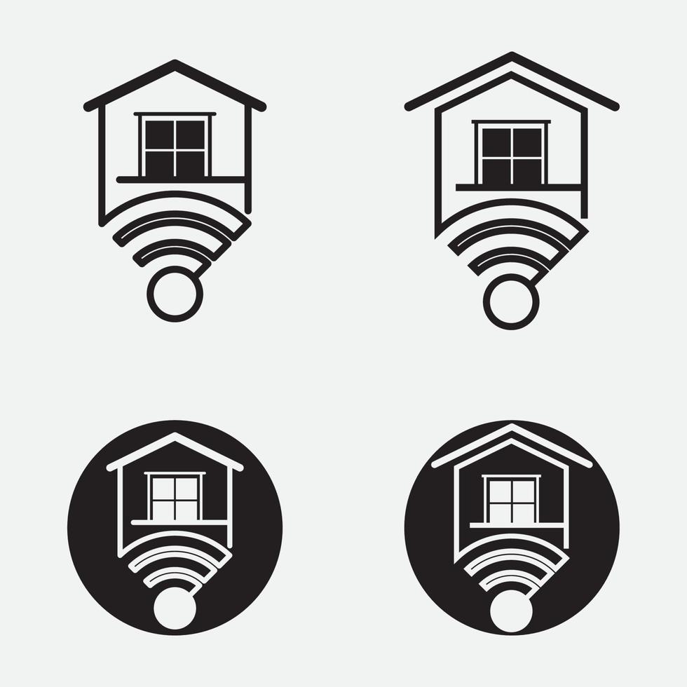 smart home logo vector illustrations design