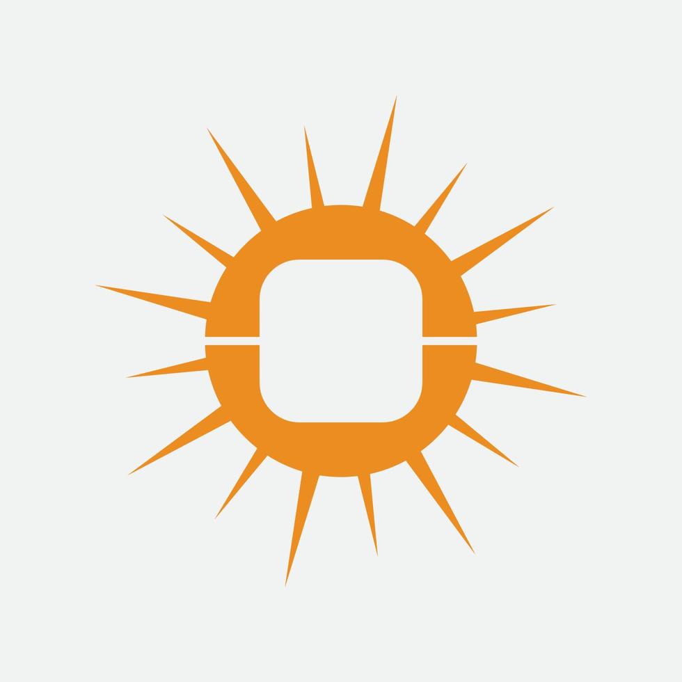 icono de ilustración de vector de sol