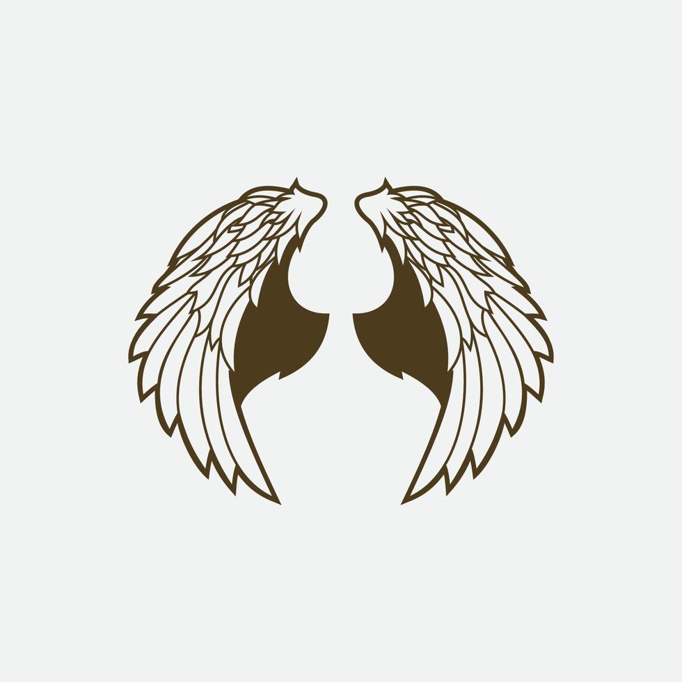 wings illustration design icon logo vector
