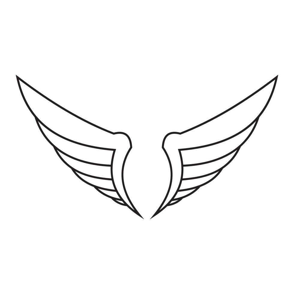 wings illustration design icon logo vector