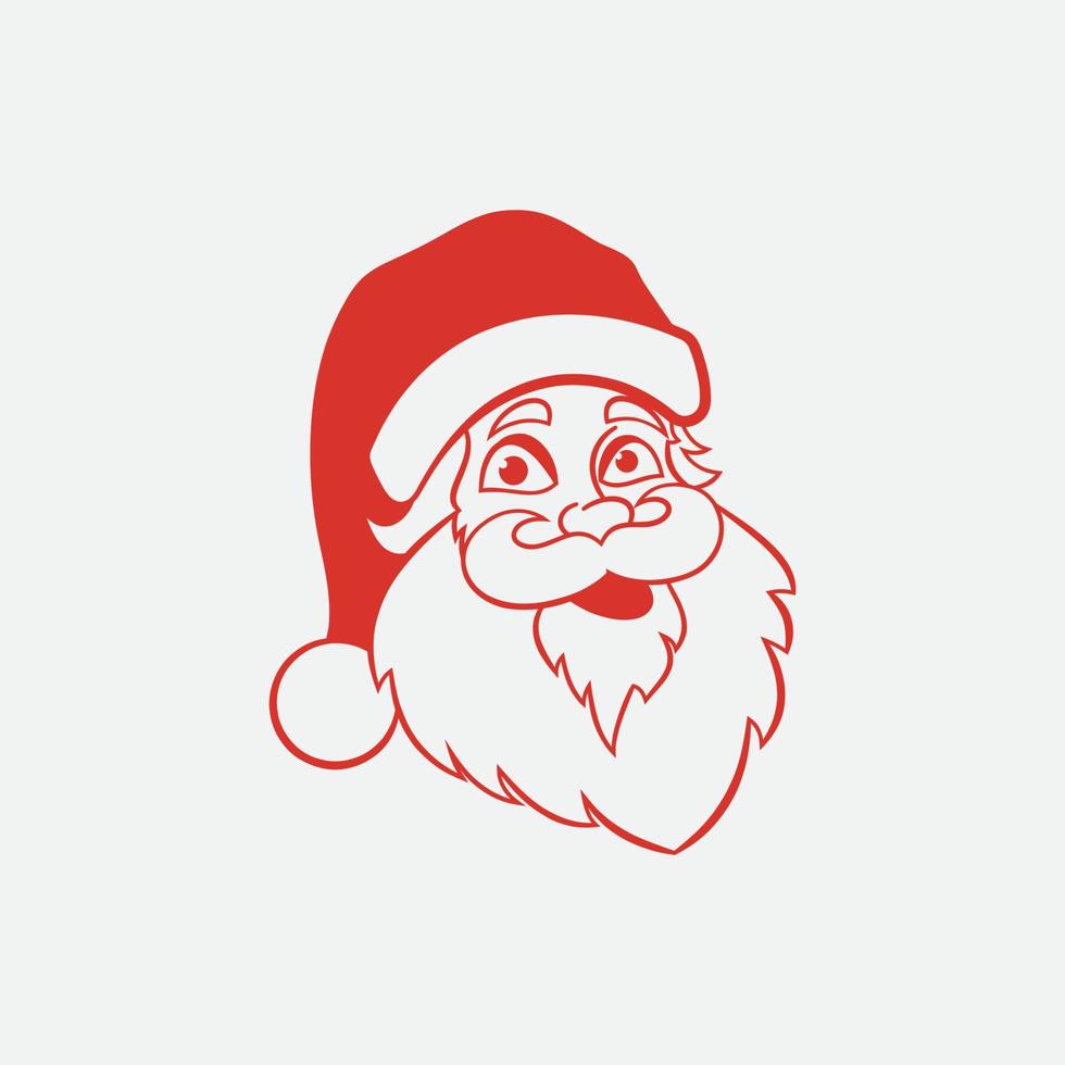 logotipo de icono de diseño de ilustraciones vectoriales de santa claus vector