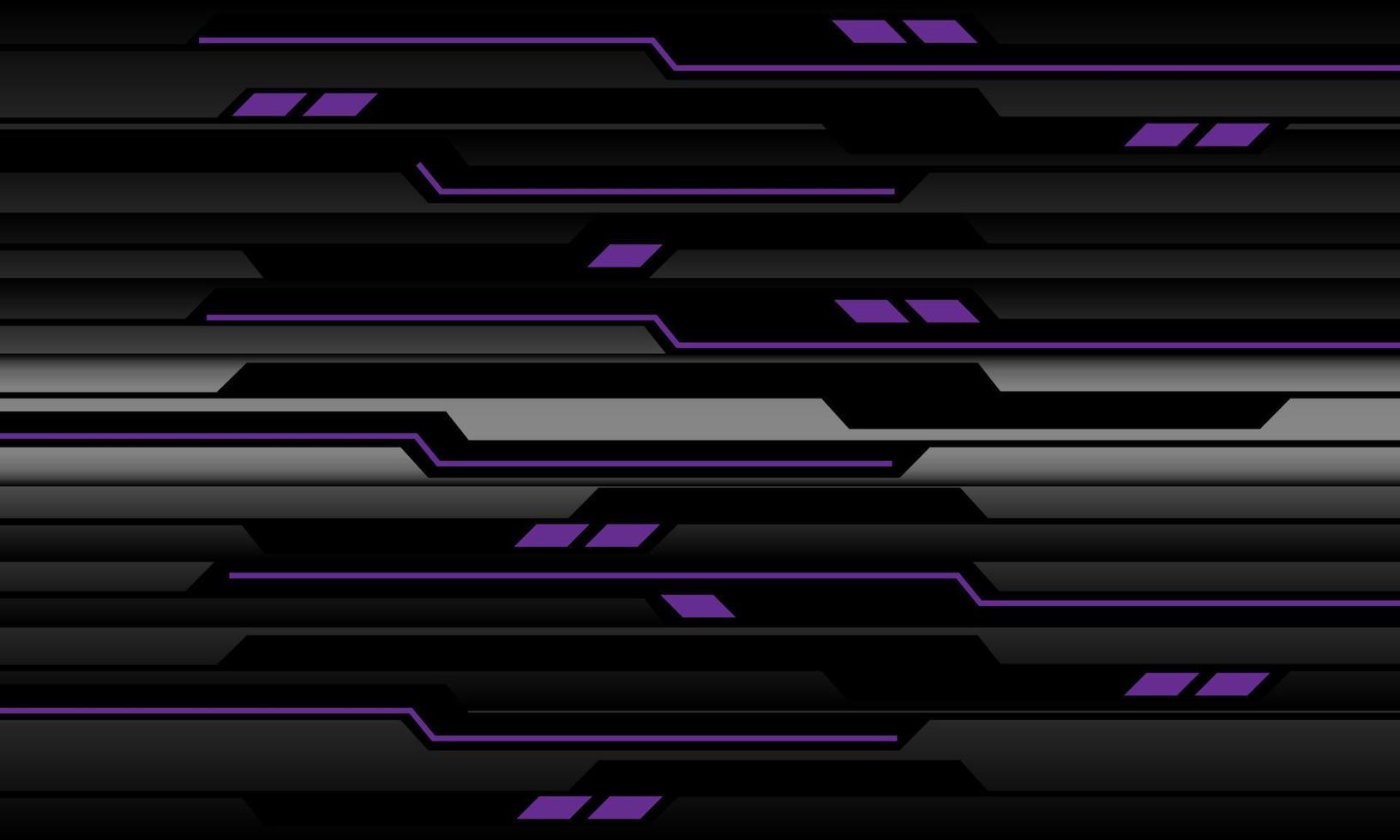 Abstract technology purple light power cyber line futuristic black circuit on metal design ultramodern background vector
