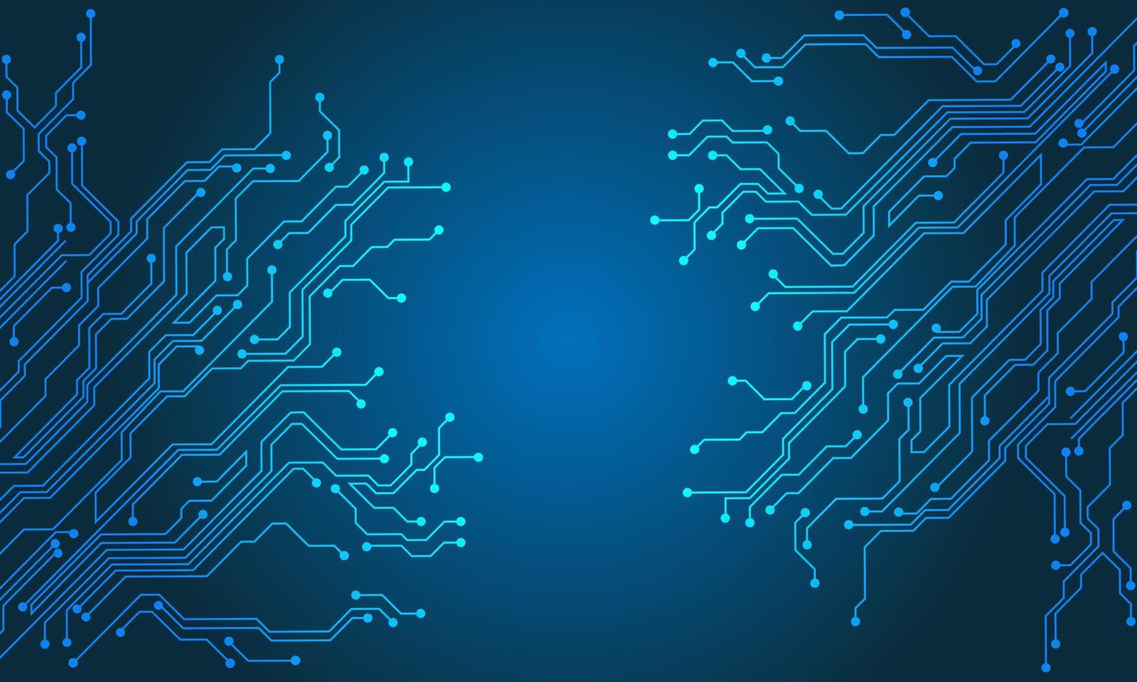 Blue line circuit computer technology futuristic background design creative vector