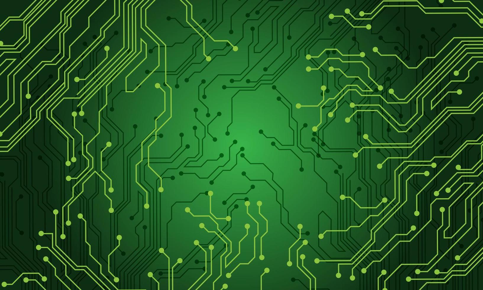 Green line circuit computer technology futuristic background design creative vector