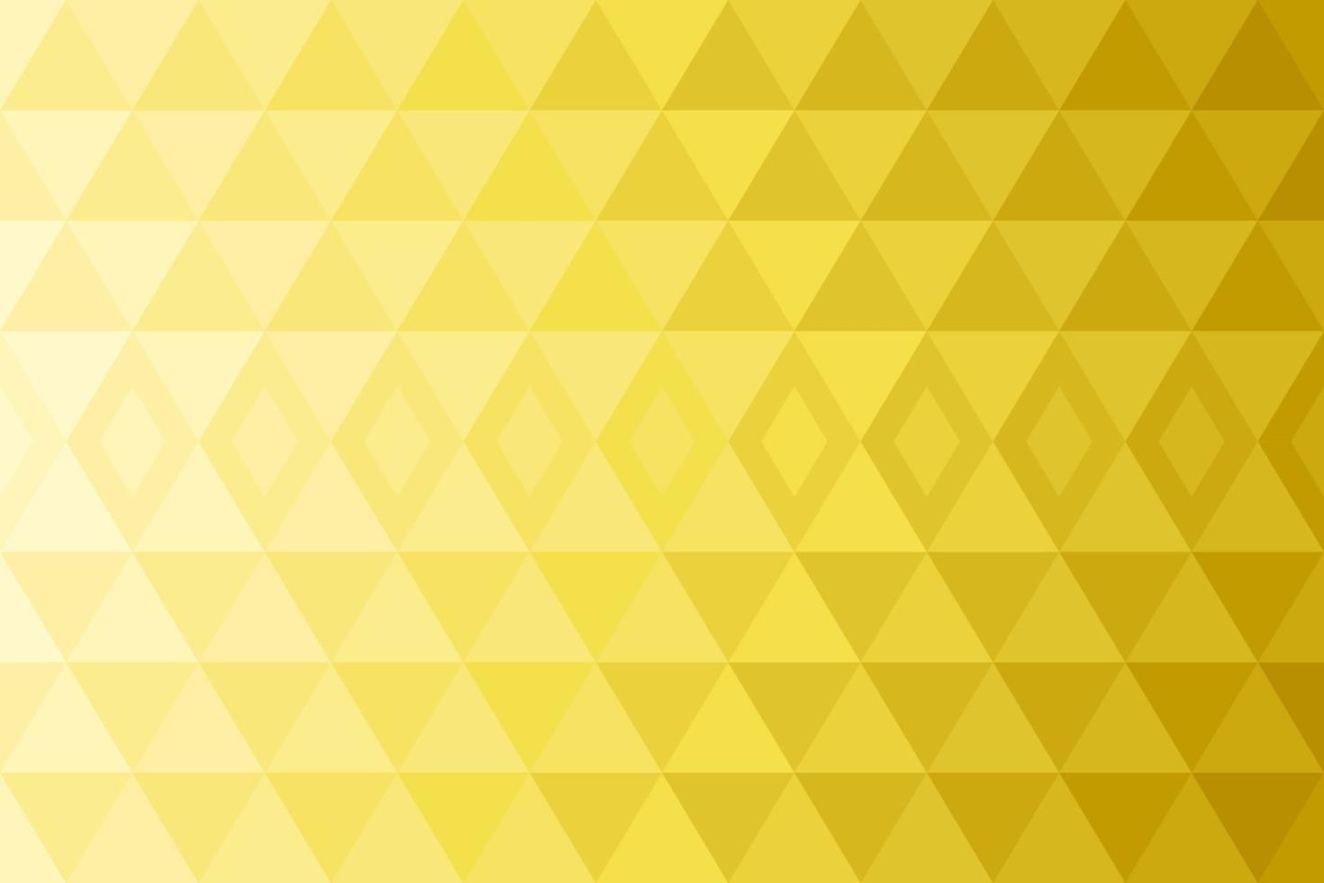 Geometric background pattern. Yellow triangle shape, gradient from bright to dark. Texture design for fabric, tile, cover, poster, textile, flyer, brochure, wall. Vector illustration.