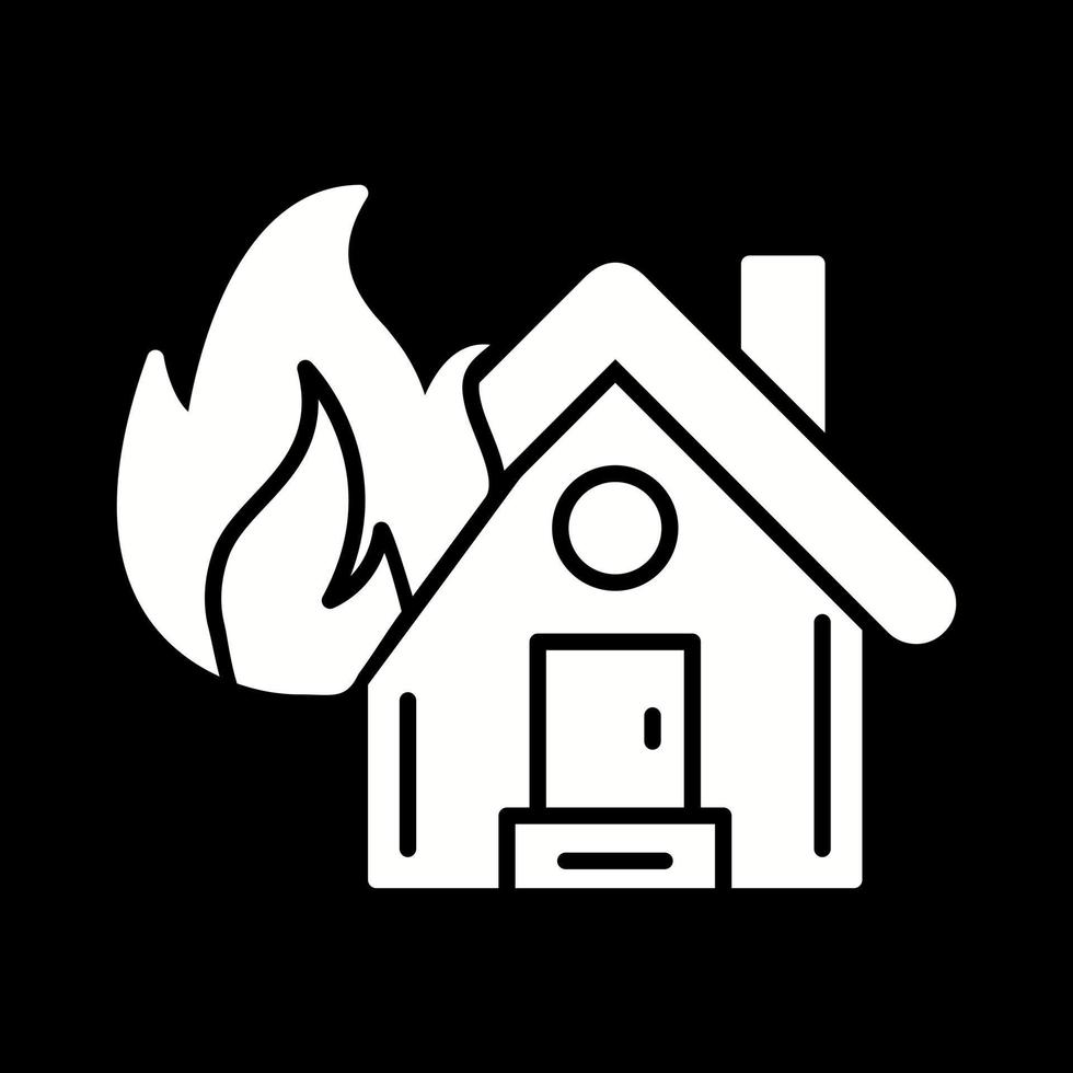 House On Fire Vector Icon