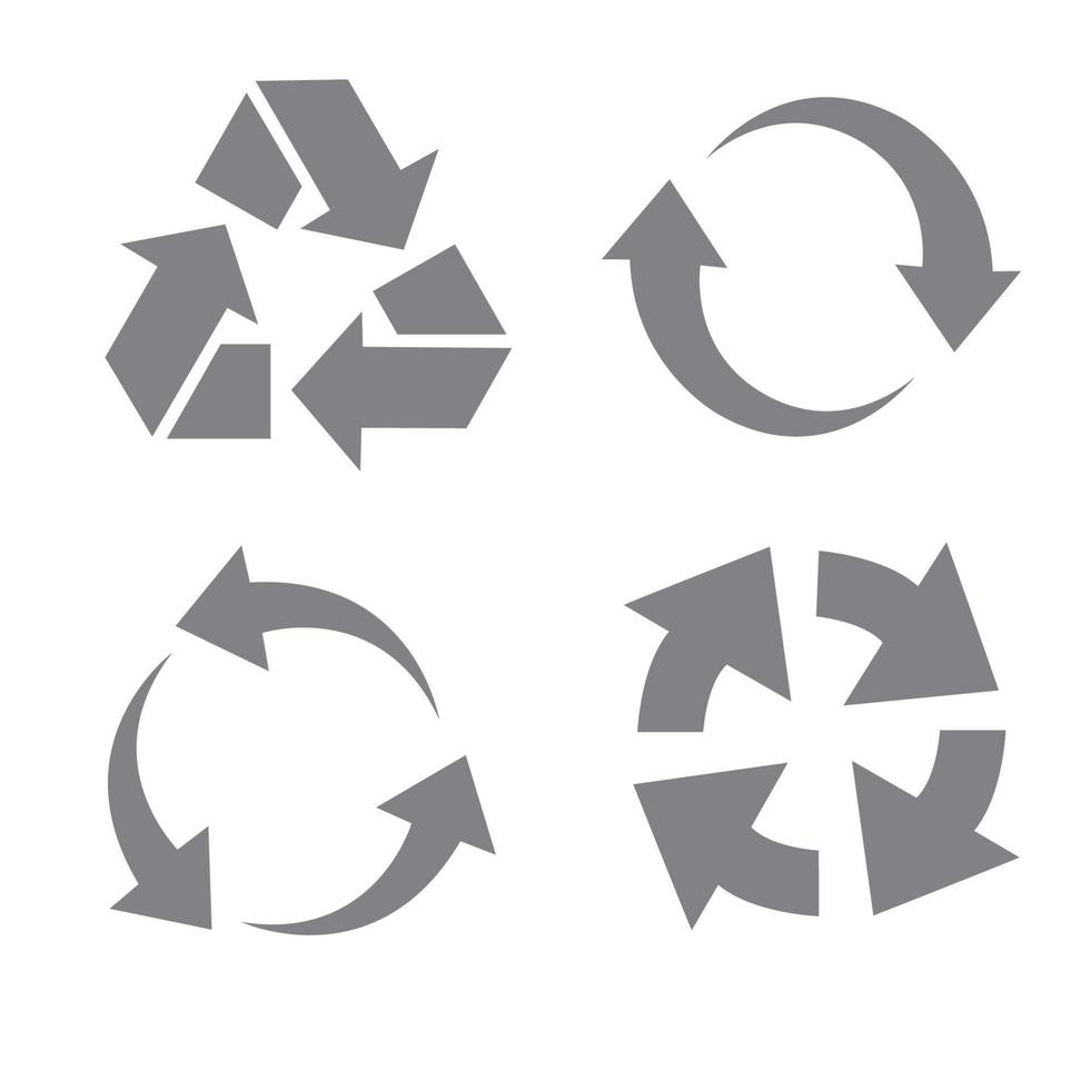 Set of vector universal recycling symbols.