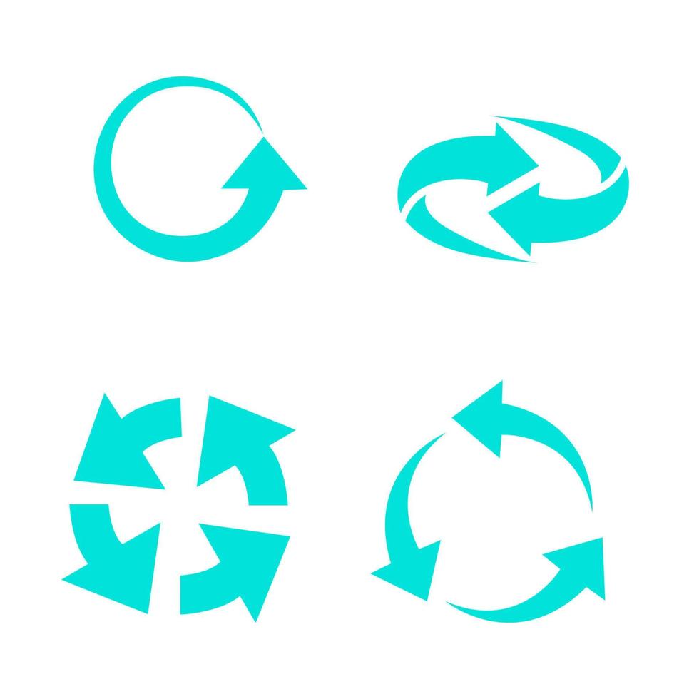 conjunto de símbolos de reciclaje universal vectorial. vector