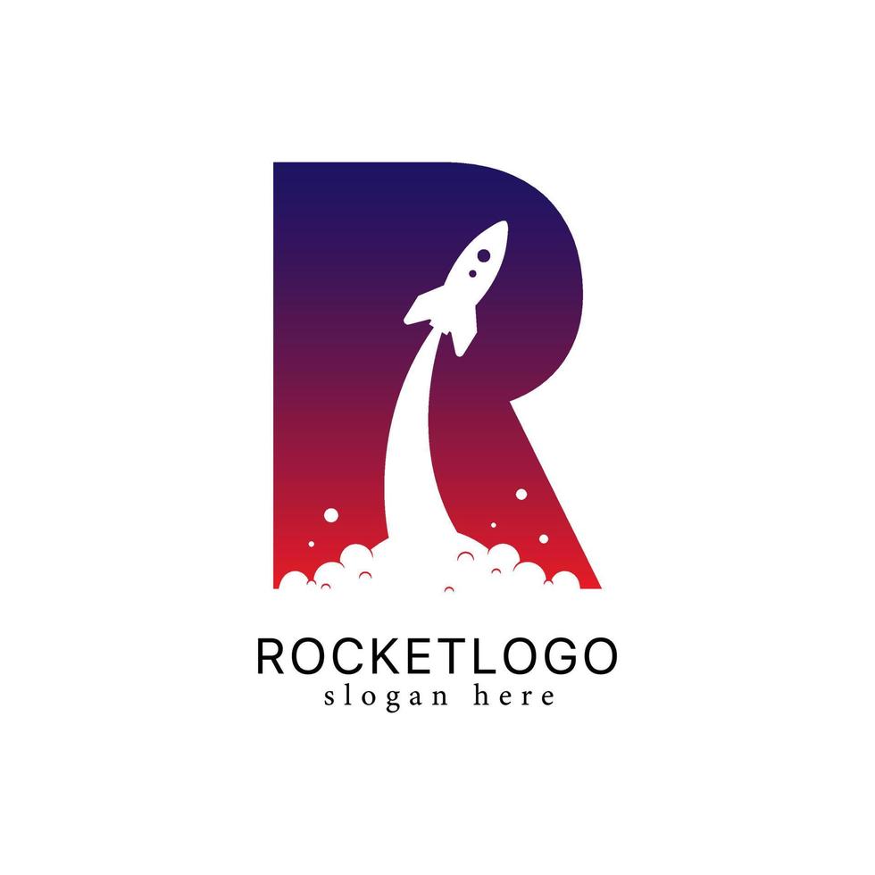 rocket logo design template. rocket logo design template. vector