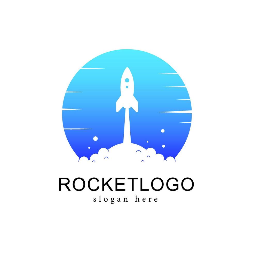 rocket logo design template. rocket logo design template. rocket around the planet vector illustration