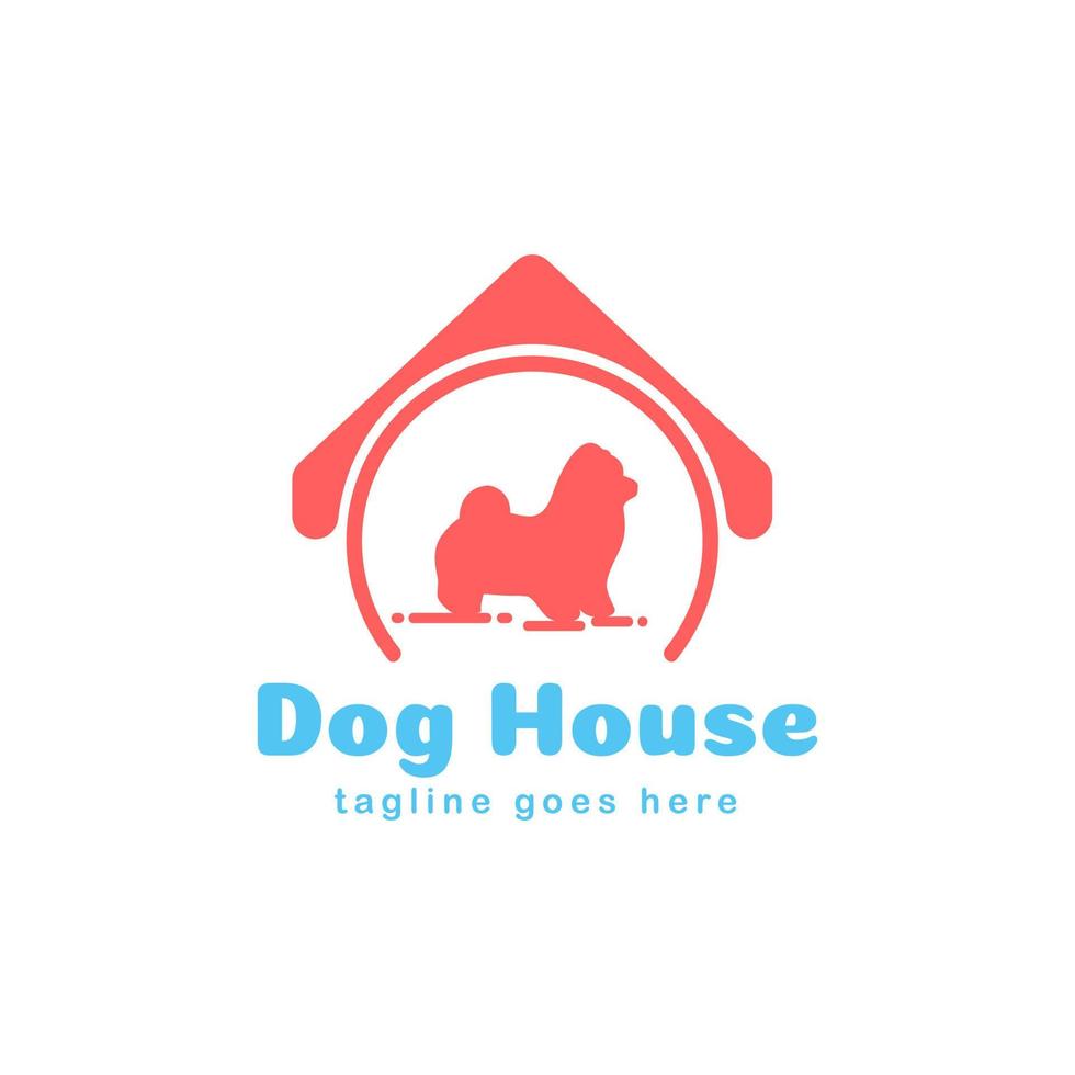 Dog House Design. Banner, Poster, Greeting Card. Vector Illustration.