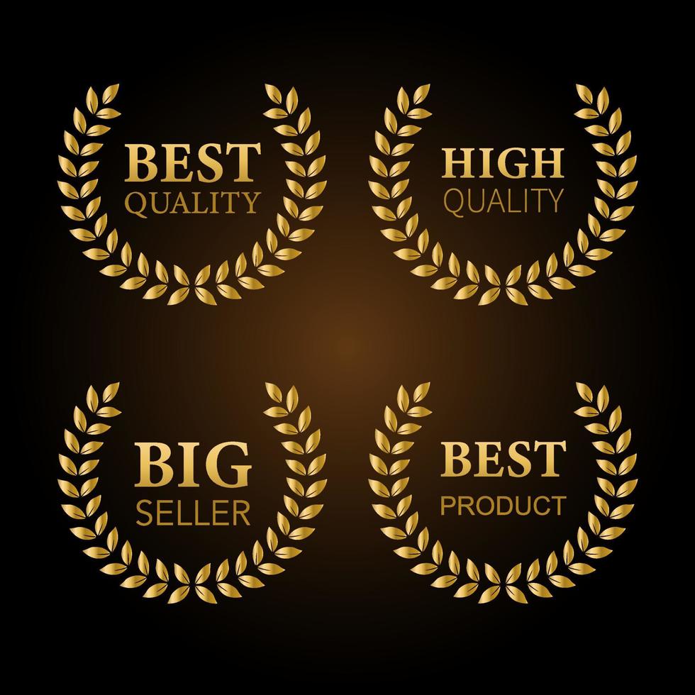 Premium quality laurel wreath collection. vector illustration