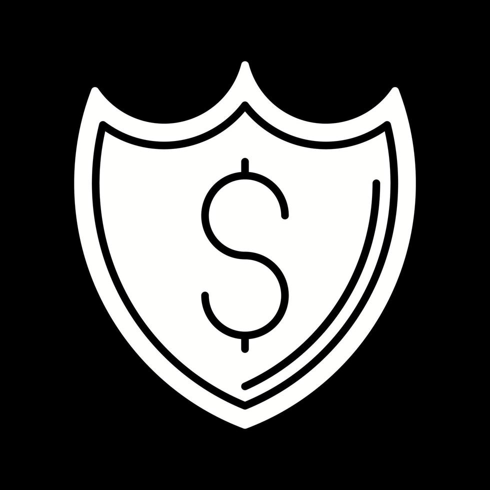 icono de vector de protección de dinero