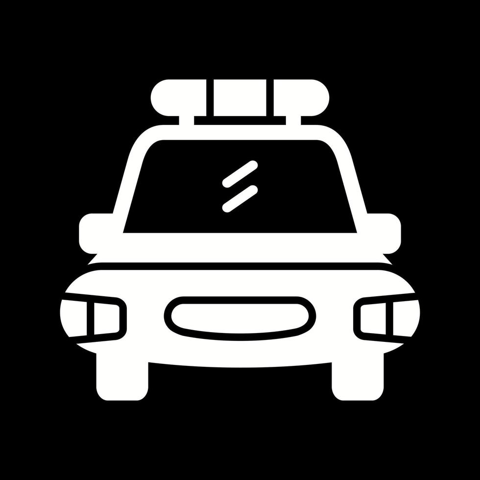 icono de vector de coche de policía