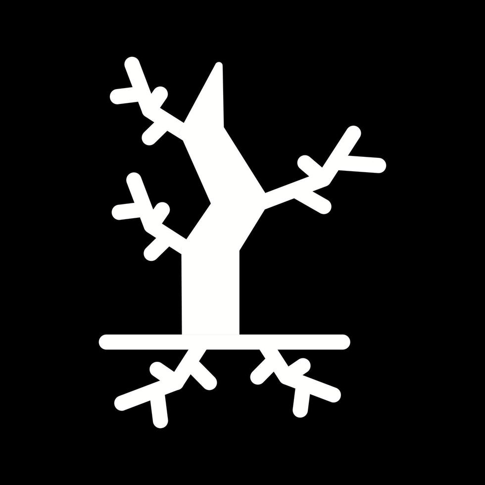 icono de vector de árbol muerto