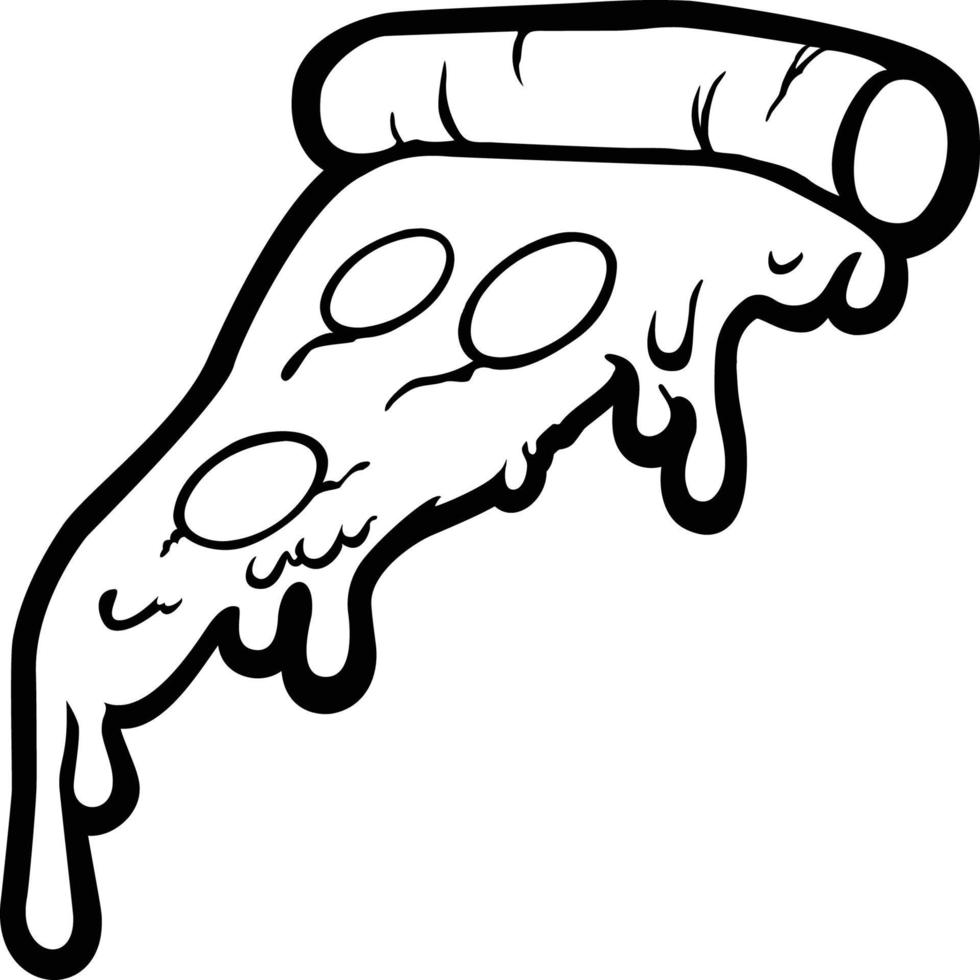 Gooey Pizza Slice vector