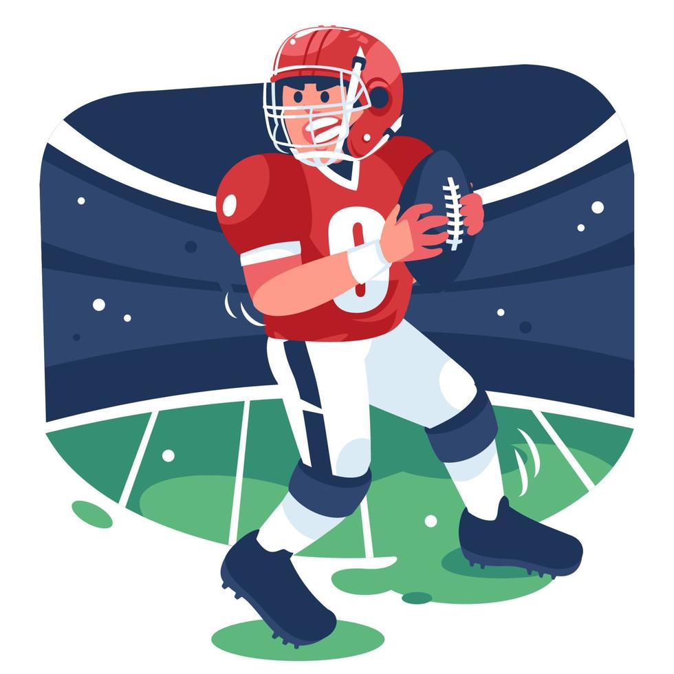 American Football Player Concept vector