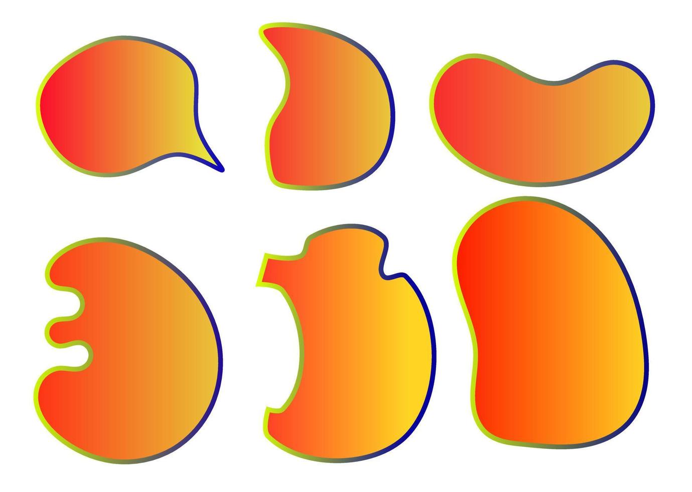 forma de conjunto estético con gradaciones de color naranja para adornos decorativos para hacer diseños de fondo vector