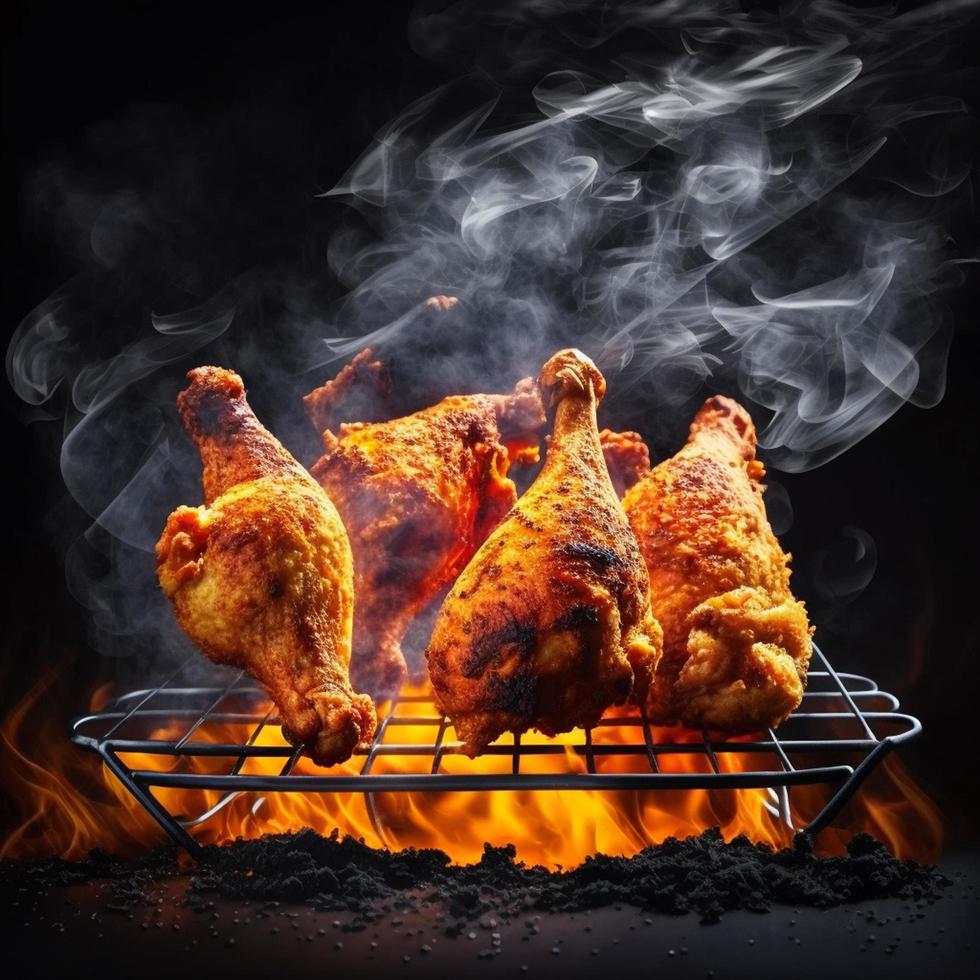 grilled chicken ai generated images photo