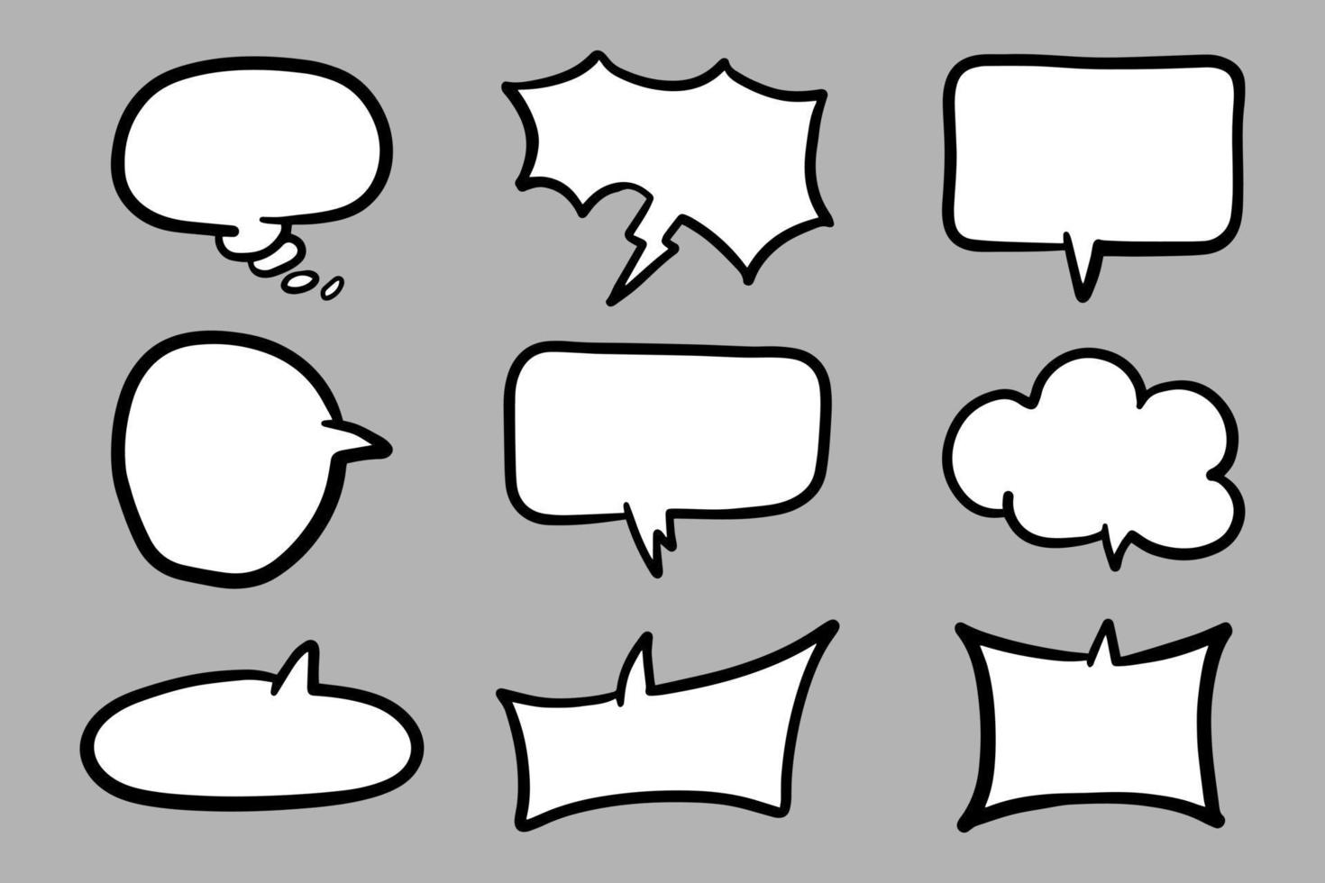 Comic bubbles for design purposes vector