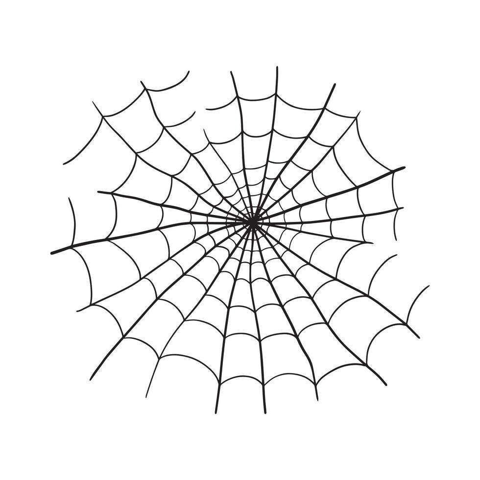 Spider web cobweb vector icon doodle.