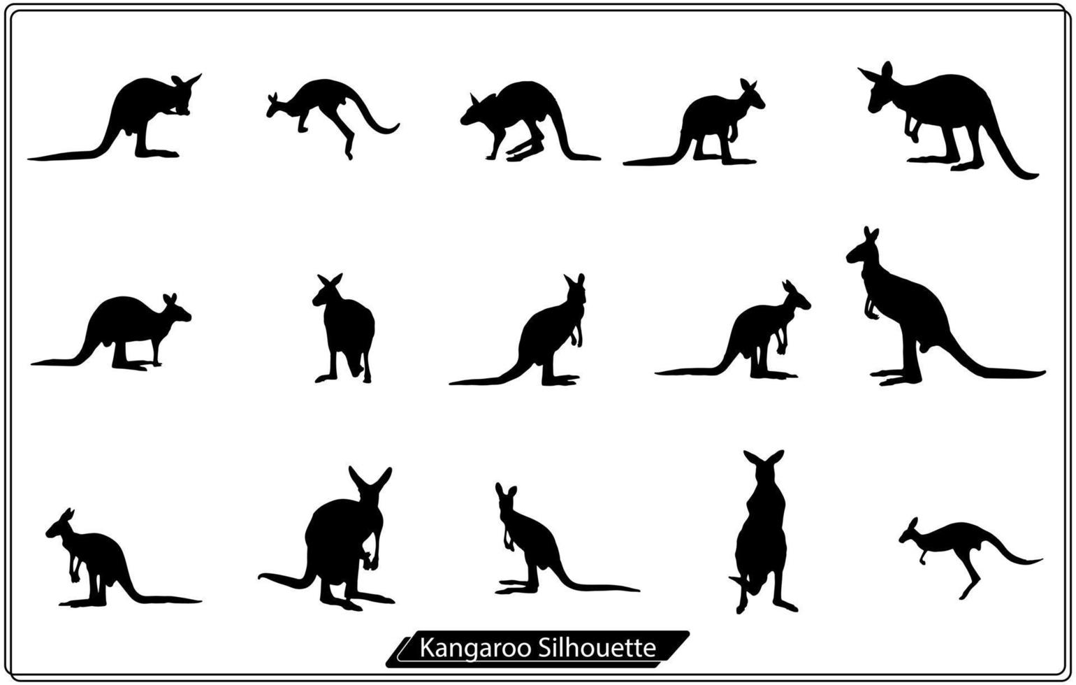 Kangaroo vector silhouette Isolated vector