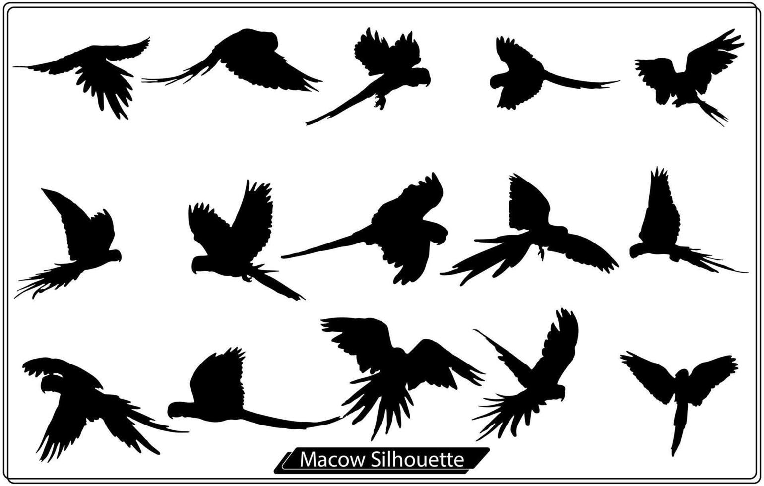 vector de silueta de guacamayo vector gratis