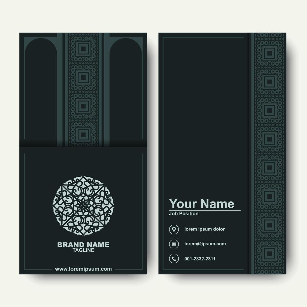 ornament pattern business card design vector