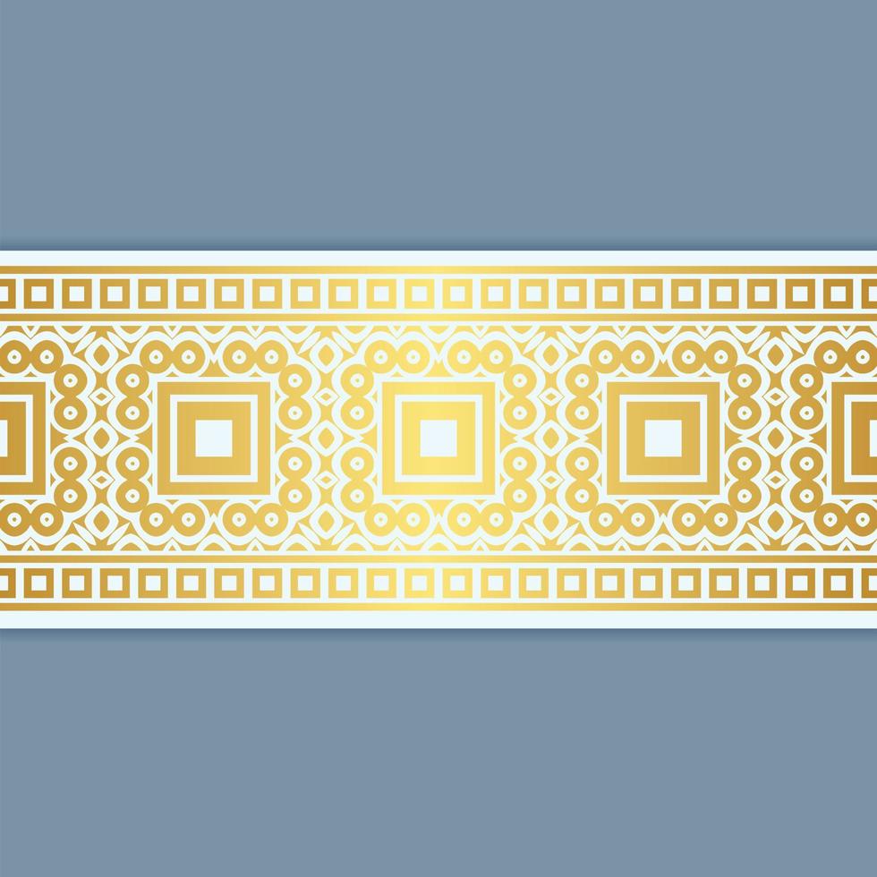 elegante plantilla de borde ornamental dorado vector