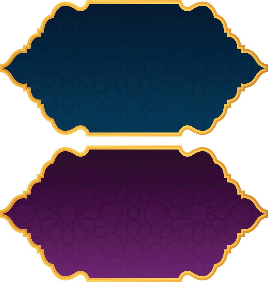 Set Of Luxury Golden Arabic Islamic Banner Title Frame Png Transparent Background Gold Text Box Vector Design Images