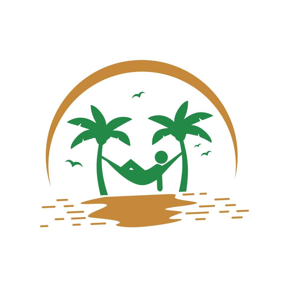 Vacation Illustration Logo Vecktor vector