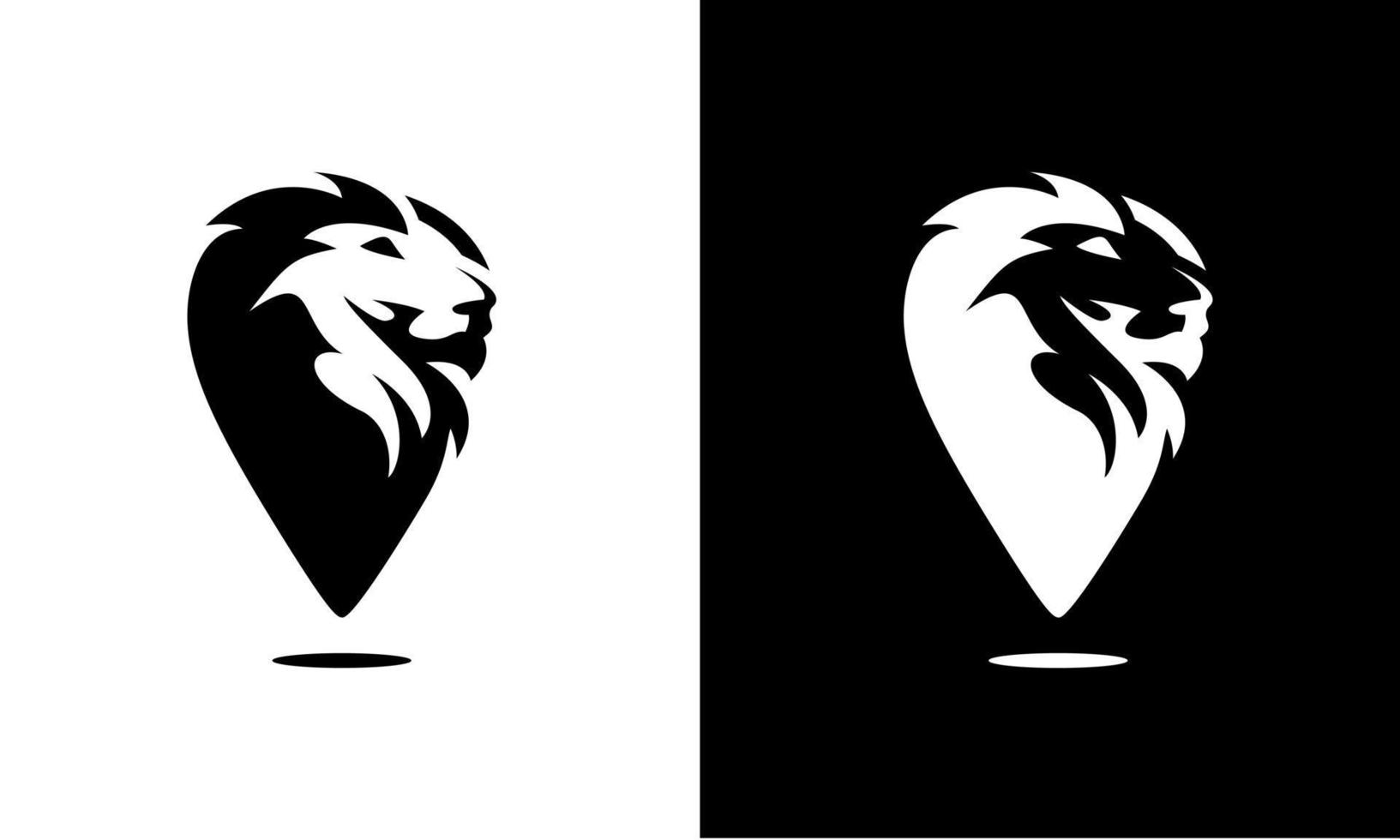 Lion Head Spot Logo Vecktor vector